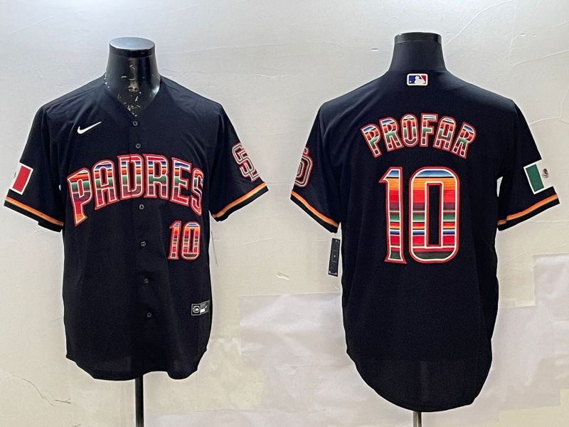 Men San Diego Padres #10 Profar Black Fashion Game 2025 Nike MLB Jersey style 1
